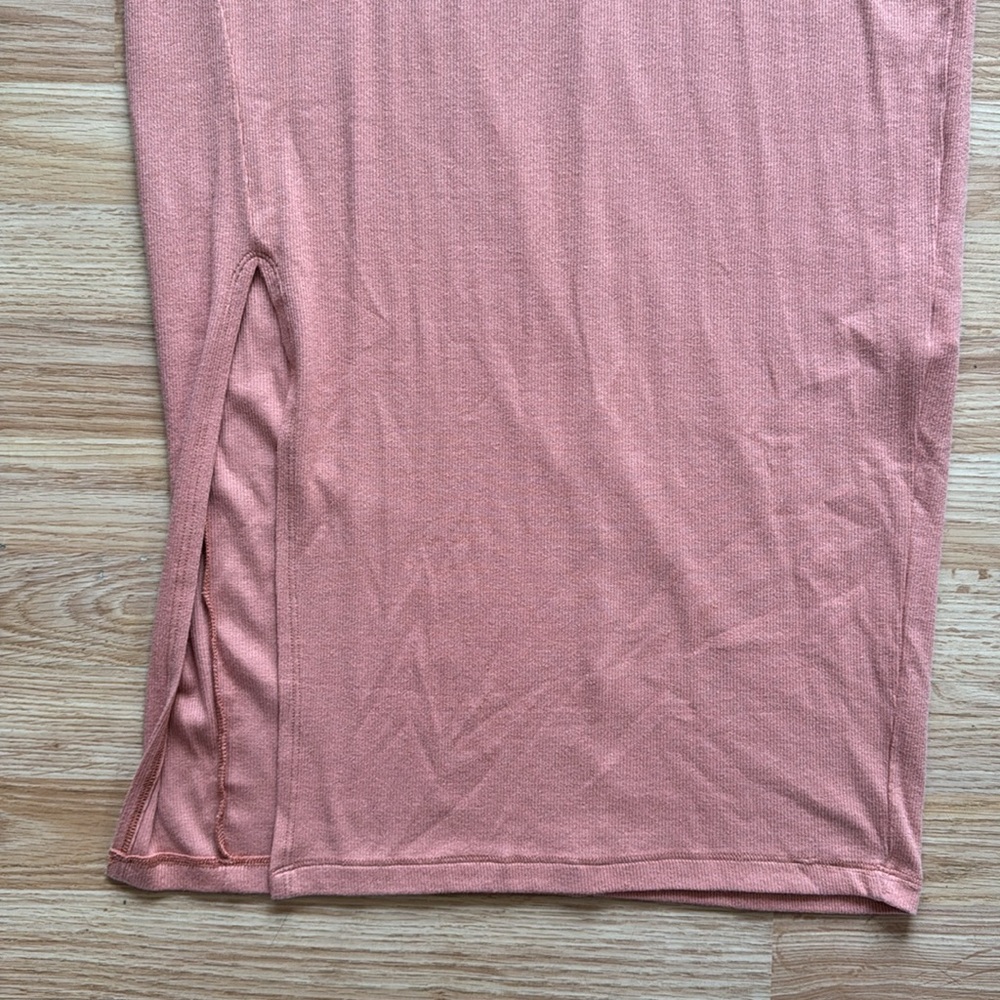 Beyond Yoga Sleeveless Midi Dress in Terracotta Peach - Picture 7 of 11